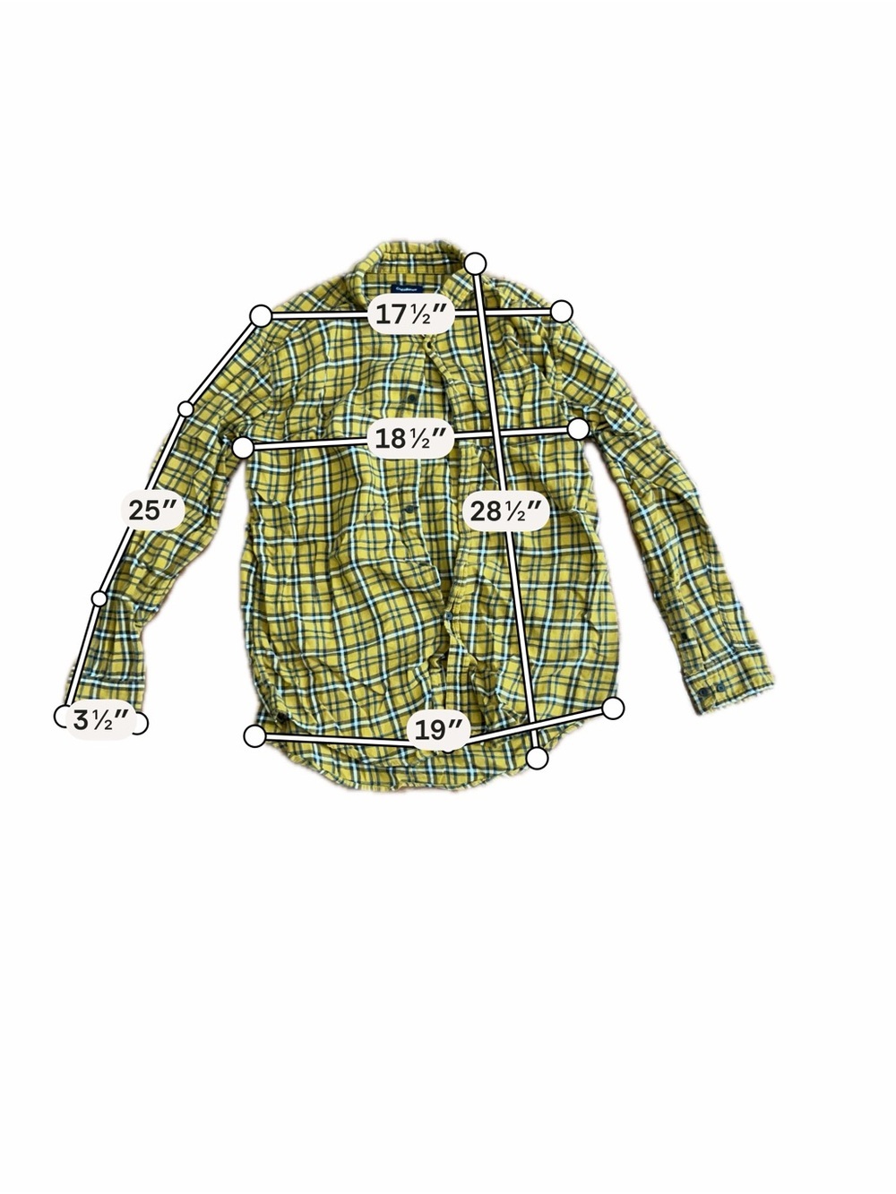 Croft & Barrow Yellow Plaid Button Down Flannel Shirt Men's Large - Picture 2 of 8